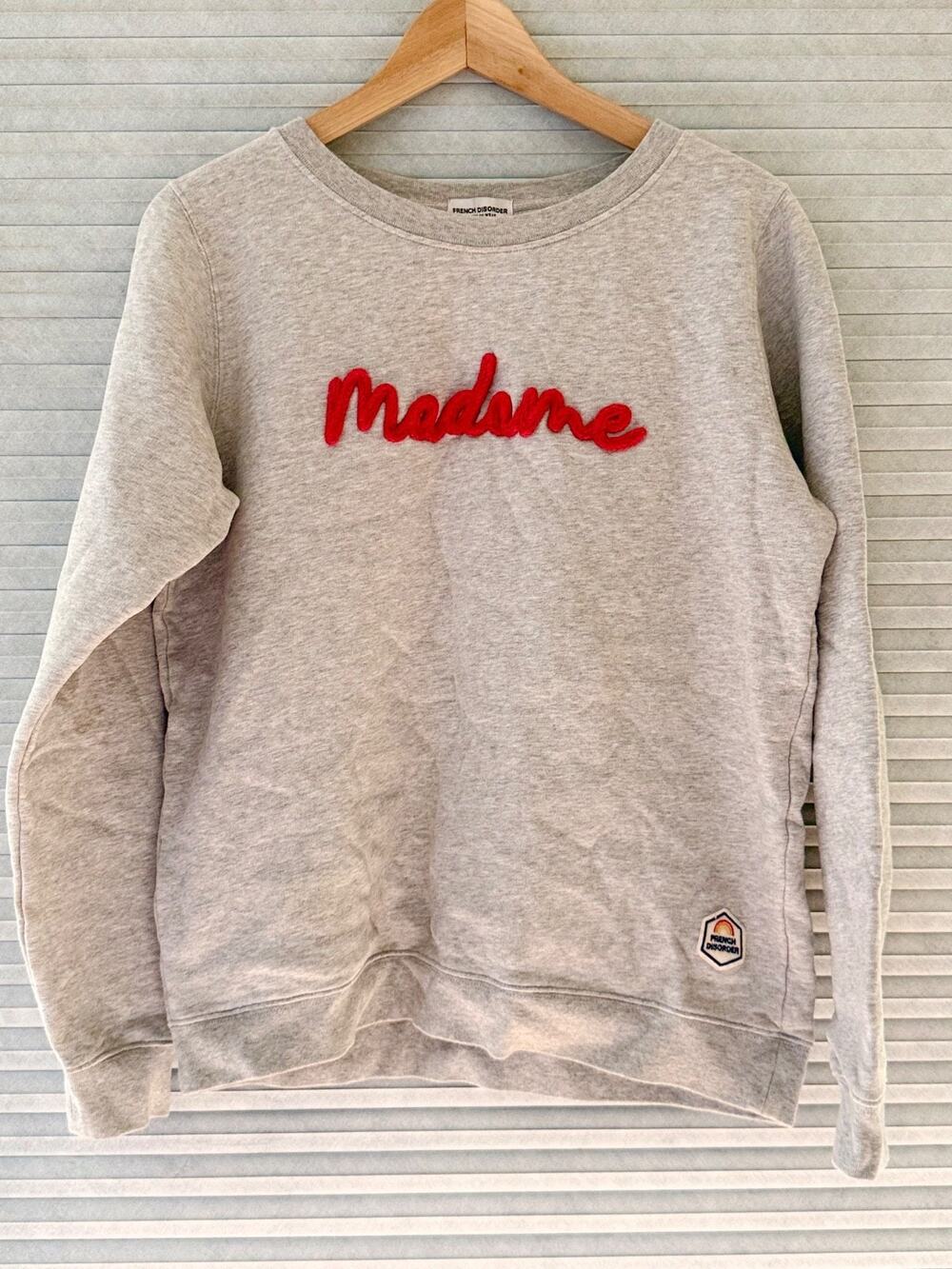 French Disorder Embroidered Madame Sweatshirt Size L